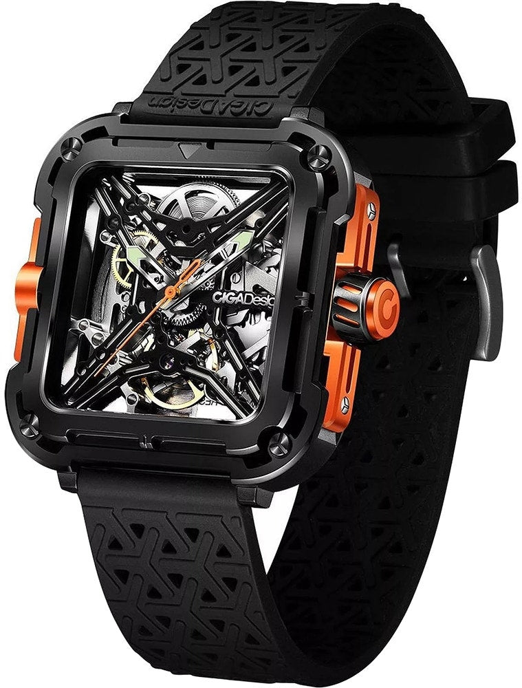 Relógio Masculino Ciga Design X011-BLOG-W25BK X-Series Gorilla Orange