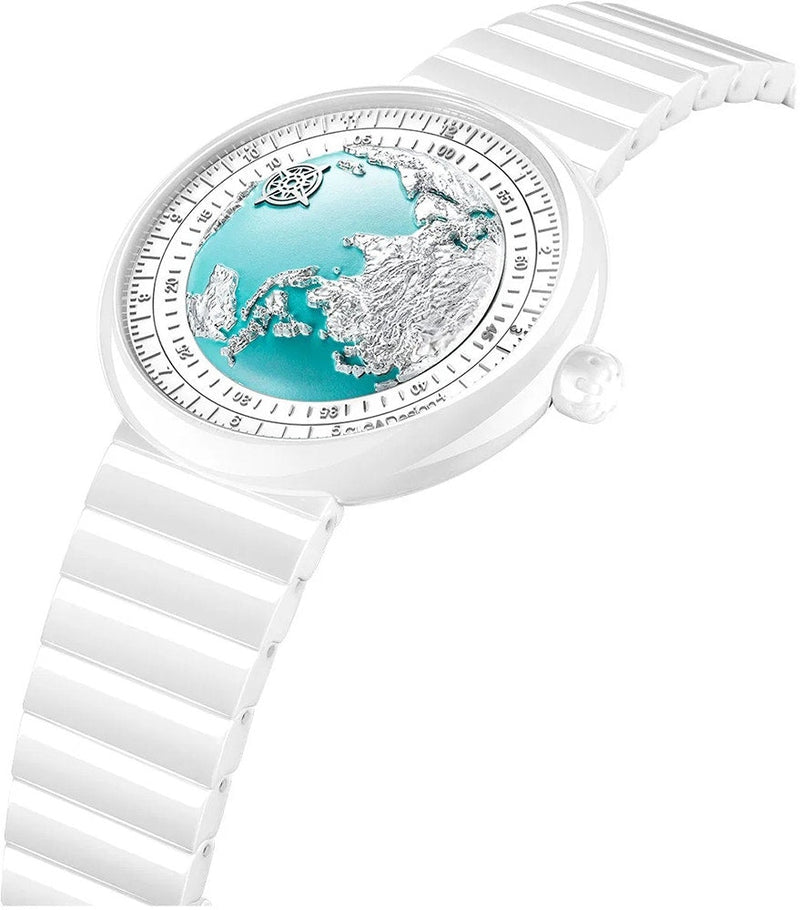 Relógio Feminino Ciga Design U032-WU01-W5W7W U Series Blue Planet Glacier Blue