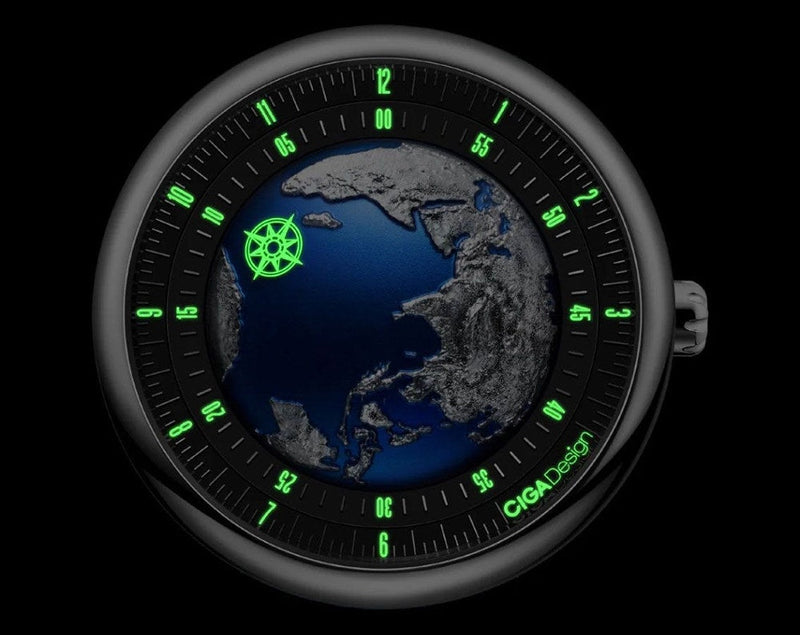 Relógio Masculino Ciga Design U033-TU02-W6U U Series Blue Planet II Titanium