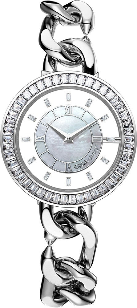 Relógio Feminino Ciga Design D022-SIWH-3SS Sparkle Collection Quartz Watch Silver