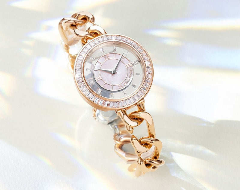 Relógio Feminino Ciga Design D022-REWH-3RE Sparkle Collection Quartz Watch Rose Gold