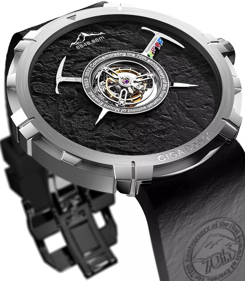 Relógio Masculino Ciga Design U051-TB01-W6B Mechanical U Series Mount Everest Titanium
