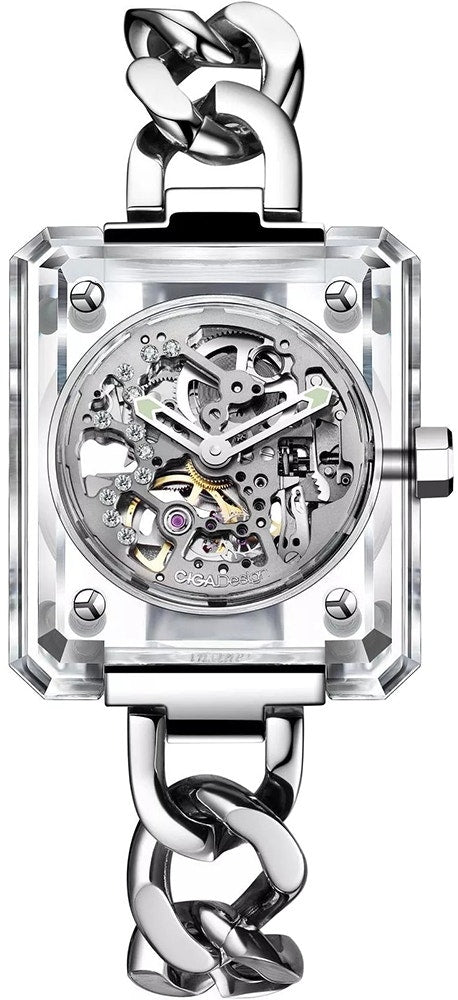 Relógio Feminino Ciga Design R032-CS01-W5WH Mechanical Watch R Series Crystal Love White