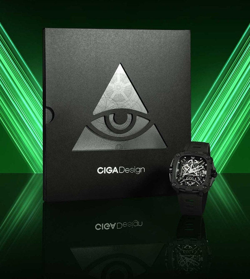 Relógio Masculino Ciga Design X051-BB01-W5B Mechanical Watch X Series Eye Of Horus Black