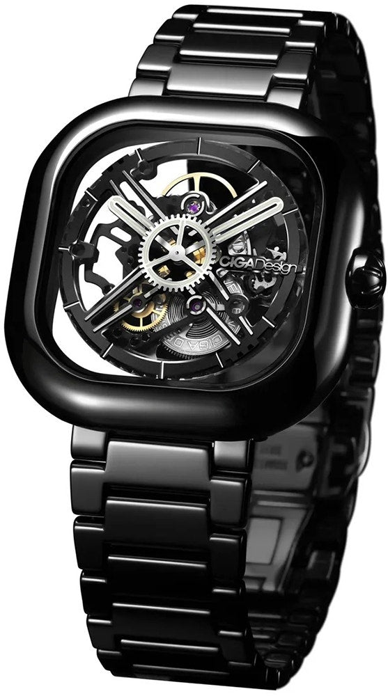 Relógio Masculino Ciga Design C012-BB01-W7B Mechanical Watch Y Series Eastern Jade Black