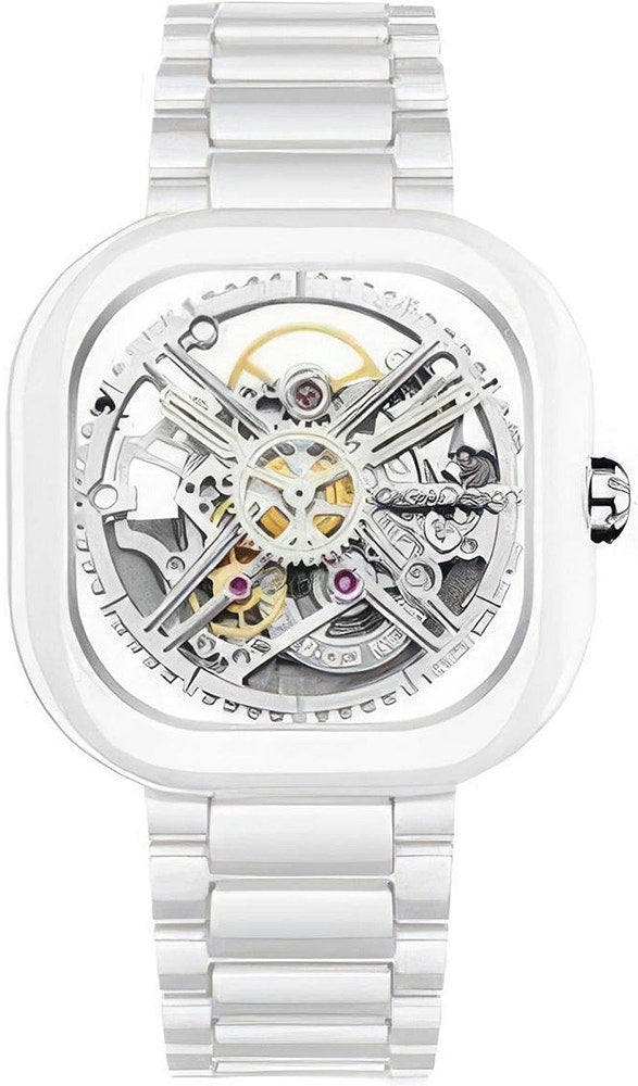 Relógio Masculino Ciga Design C012-WG01-W7W Mechanical Watch Y Series Eastern Jade White
