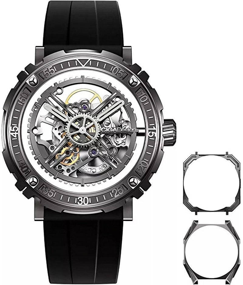 Relógio Masculino Ciga Design M051-SS01-W6B Mech M Series Magician Fancy Silver Automatic