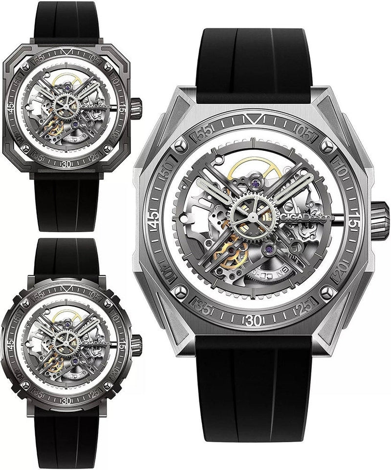 Relógio Masculino Ciga Design M051-SS01-W6B Mech M Series Magician Fancy Silver Automatic