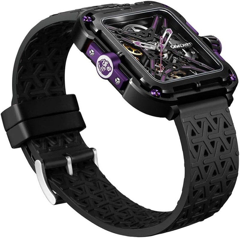 Relógio Masculino Ciga Design X011-BLPL-W25BK Mechanical X Series Gorilla Neon Purple