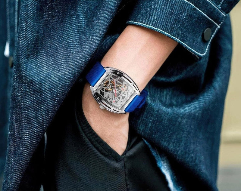 Relógio Masculino Ciga Design Z031-SISI-W15BU Skeleton Mechanical Watch Z Series Blue